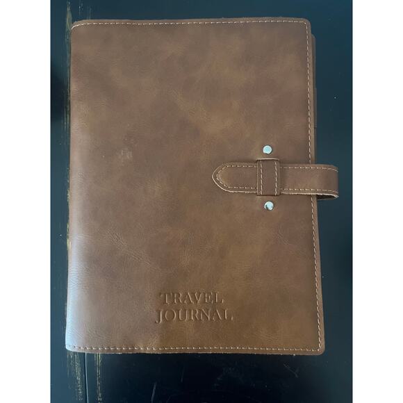 Travel Journal in Brown Vegan Leather New/Unused - Picture 2 of 7